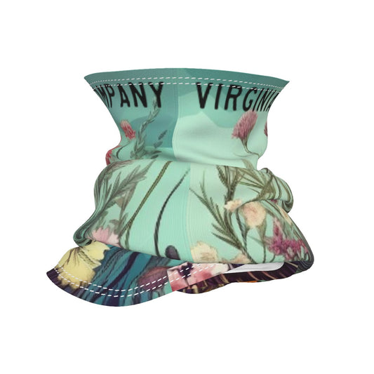 Neck Gaiter with Multi-Colored Wildflowers Print - Lightweight & Breathable for Summer Half Facemasks Virginia City Motorcycle Company Apparel in Nevada USA