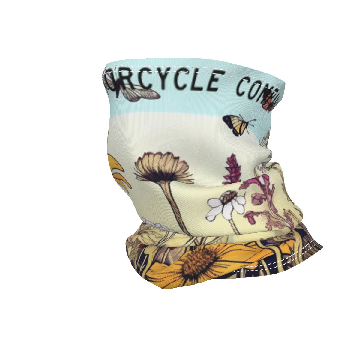 Neck Gaiter with Rustic Wildflowers, Thin & Cool for Summer Head/Neck/Sleeve Gear Virginia City Motorcycle Company Apparel in Nevada USA