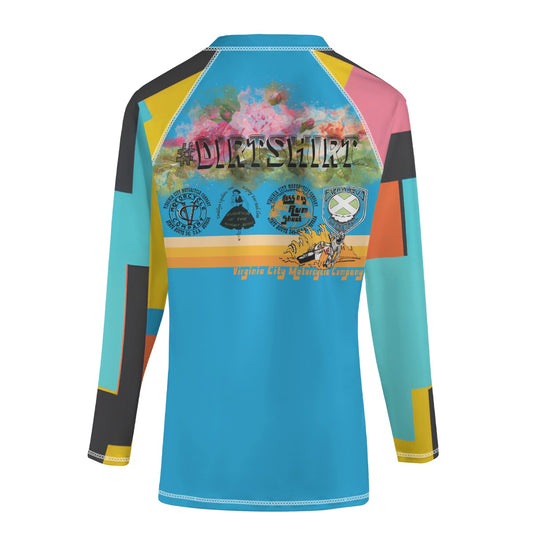 #dirtshirt Ladies Long Sleeve Riding Shirt vcgp Virginia City Motorcycle Company Apparel in Nevada USA