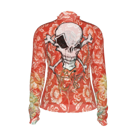 Sunflower Women's Long Sleeve Mesh Shirt Virginia City Motorcycle Company Apparel in Nevada USA