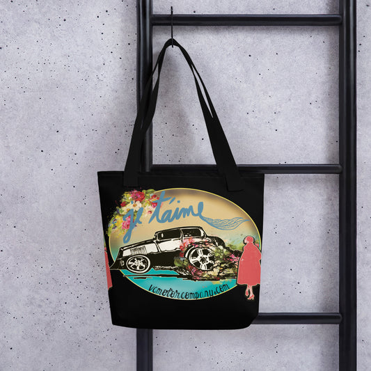je taime Hot Rod Racer Tote Bag Virginia City Motorcycle Company Apparel
