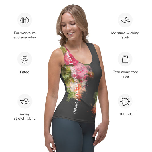 V-Twin Valentine Love Women's Tank Top Ladies Tank Top Virginia City Motorcycle Company Apparel in Nevada USA