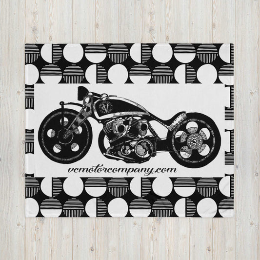 Black Hearted Gypsy Motorcycle Throw Blanket blanket Virginia City Motorcycle Company Apparel