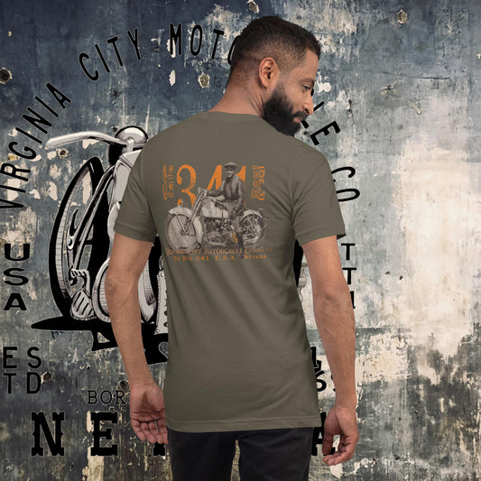J-Model Harley - Men's Vintage Motorcycle T-Shirt Men's T-Shirt Virginia City Motorcycle Company Apparel in Nevada USA