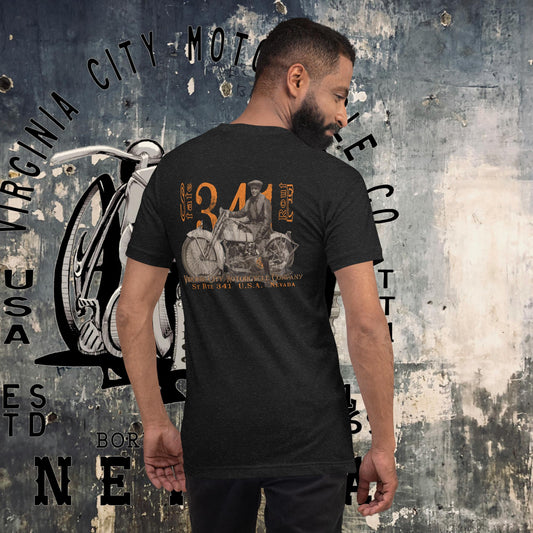J-Model Harley - Men's Vintage Motorcycle T-Shirt Men's T-Shirt Virginia City Motorcycle Company Apparel in Nevada USA