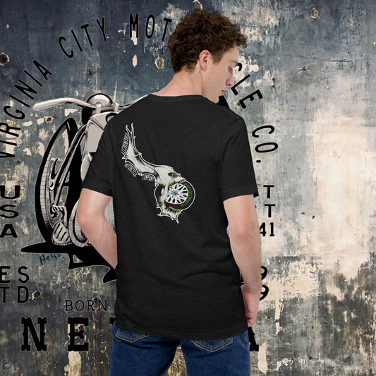 Eat This Fkr!! Men's Short-Sleeve Skull T-Shirt Men's T-Shirt Virginia City Motorcycle Company Apparel in Nevada USA