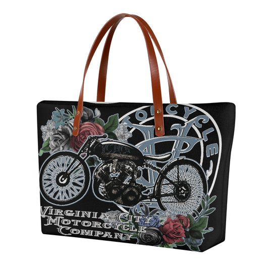 Vintage Lady Rider Tote Bag Virginia City Motorcycle Company Apparel