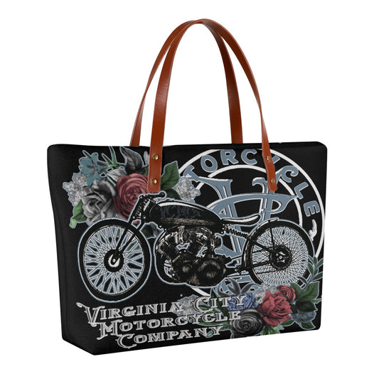 Vintage Lady Rider Tote Bag Virginia City Motorcycle Company Apparel