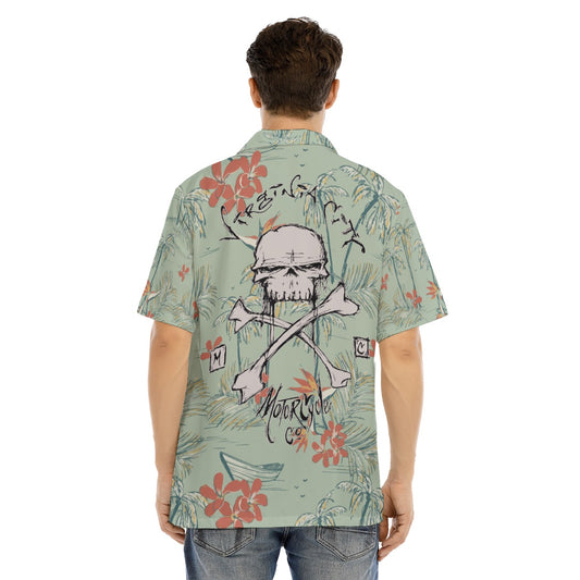 Skull & Cross Bone - Men's Hawaiian Shirt Men's Shirts Virginia City Motorcycle Company Apparel