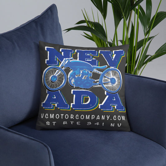 Nevada Blue and Grey Pillow pillow Virginia City Motorcycle Company Apparel