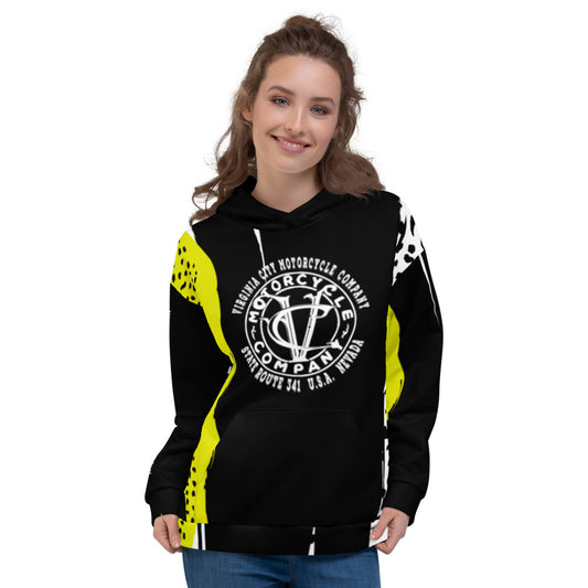 Skull & Cross Bone - Pull Over Hi-Viz Hoodie Hoodie Virginia City Motorcycle Company Apparel