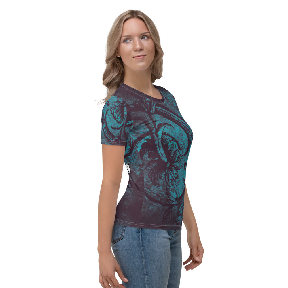 Skull & Cross Bones - Women's Skull T-shirt Ladies T-Shirt Virginia City Motorcycle Company Apparel