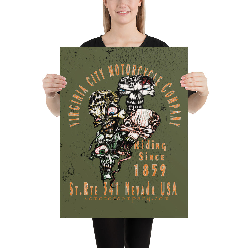 VC Motor Co. Pit Crew Poster poster Virginia City Motorcycle Company Apparel