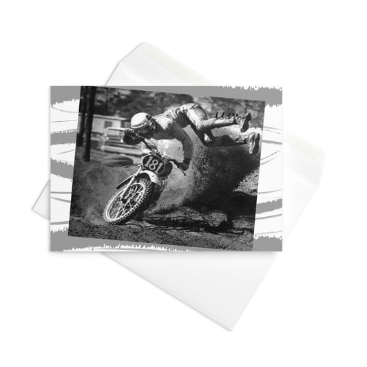 Dirt Bike Racer 181 Greeting Card by Virginia City Motorcycle Co. Greeting Card Virginia City Motorcycle Company Apparel 