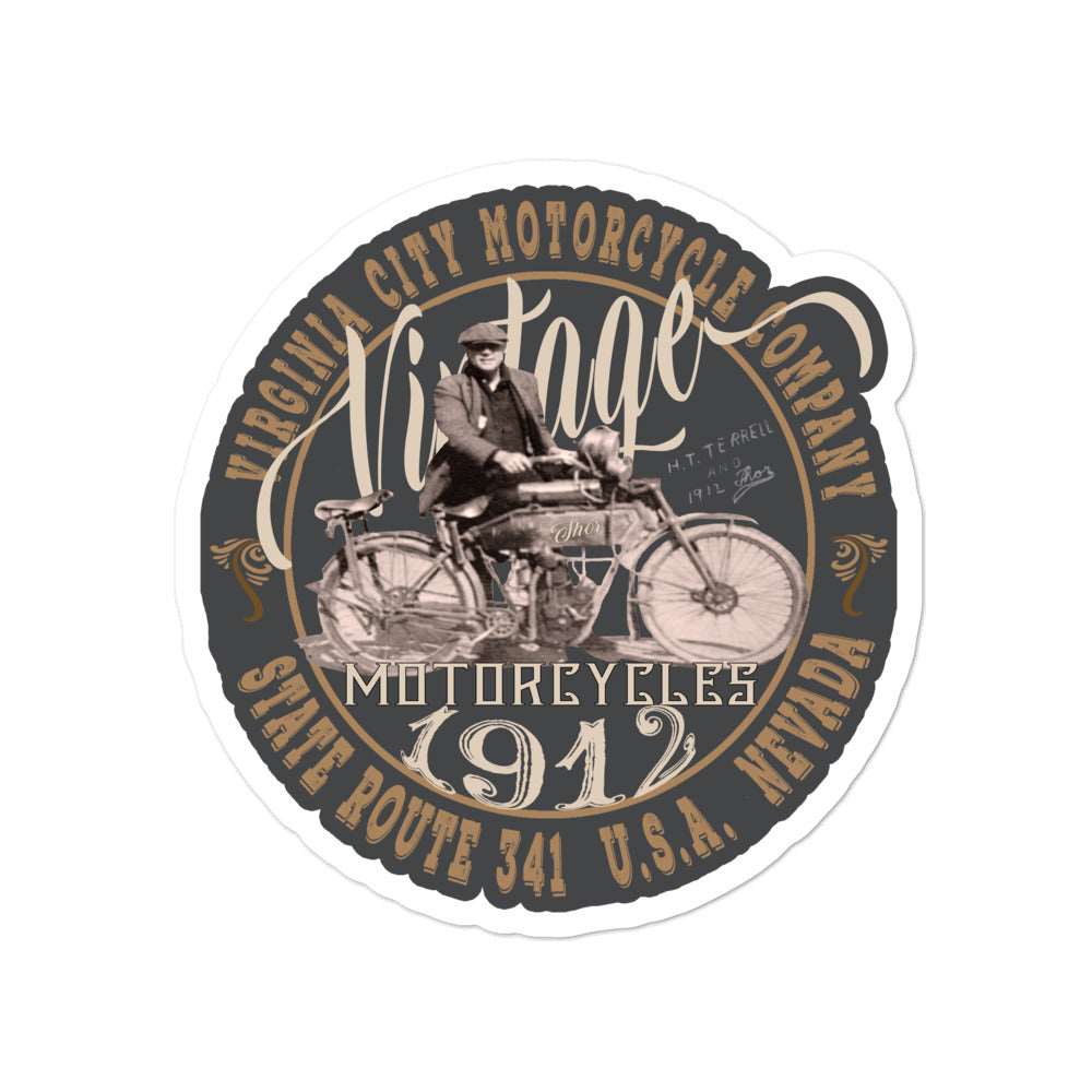 1912 Thor Motorcycle Sticker Stickers Virginia City Motorcycle Company Apparel