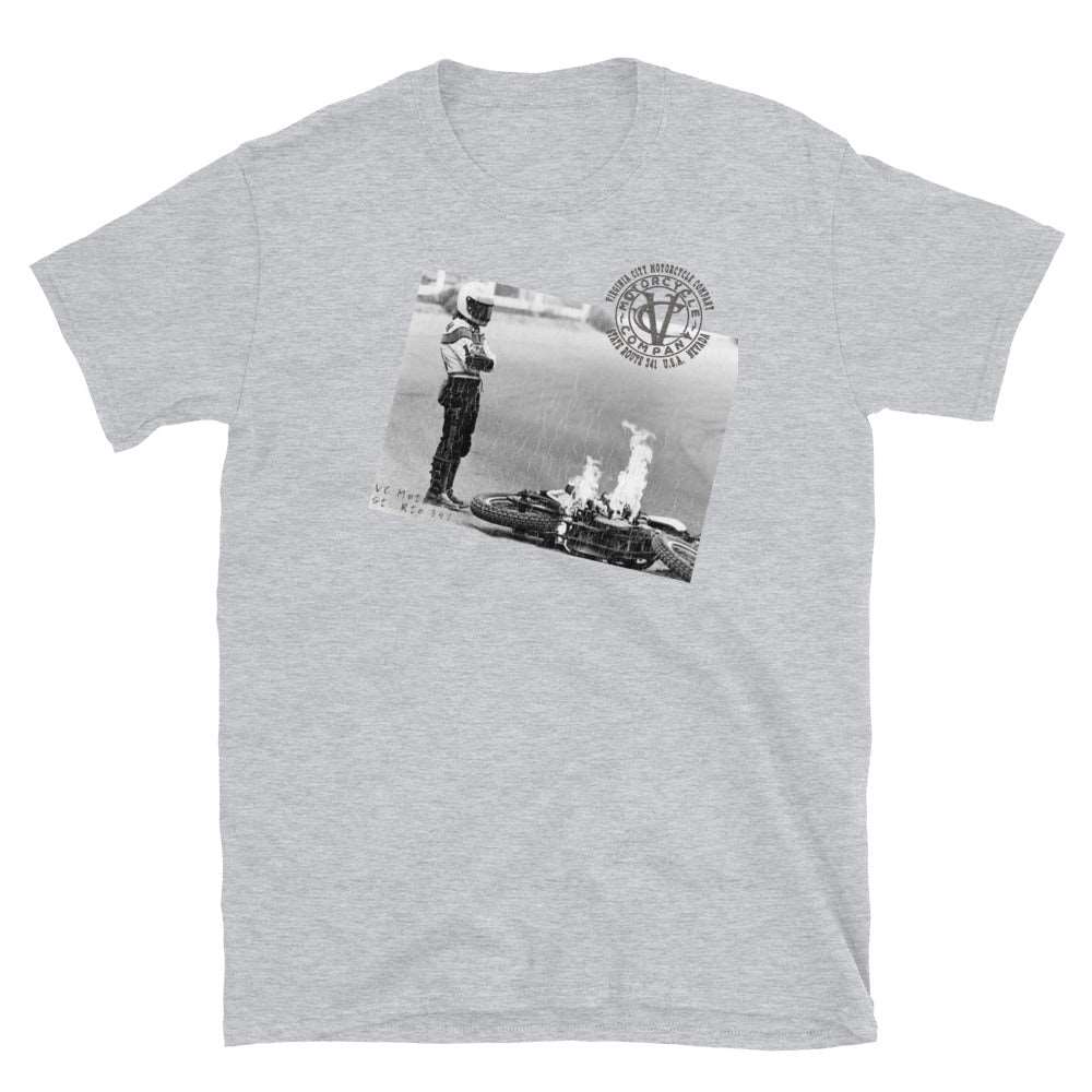 Bike on Fire - Short-Sleeve Motorcycle T-Shirt Men's T-Shirt Virginia City Motorcycle Company Apparel