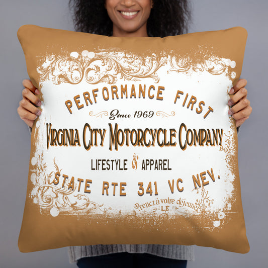 Performance First Motorcycle Pillow pillow Virginia City Motorcycle Company Apparel