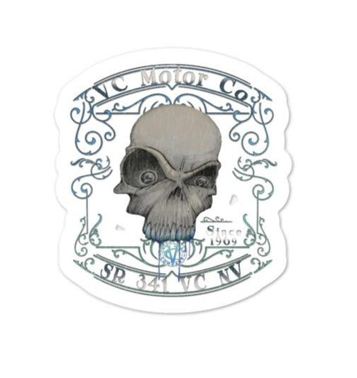 Toxic Skull Sticker Stickers Virginia City Motorcycle Company Apparel