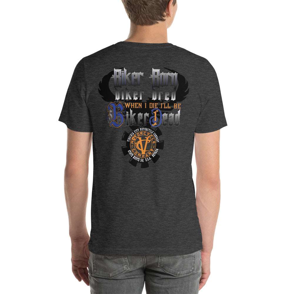 Biker Bred Men's Skull T-Shirt - Short-Sleeve Motorcycle T-Shirt Men's T-Shirt Virginia City Motorcycle Company Apparel