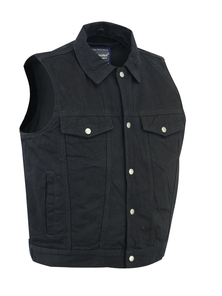 Black denim vests sale