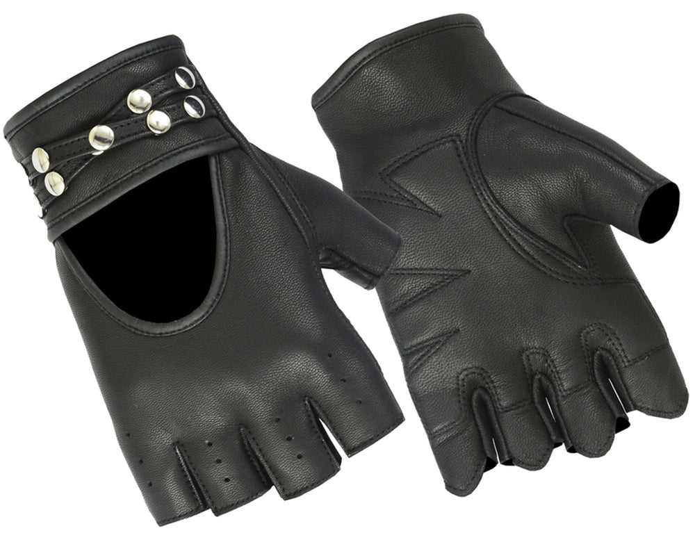 Fingerless Ladies Leather Gloves Driving Gloves Cycling 