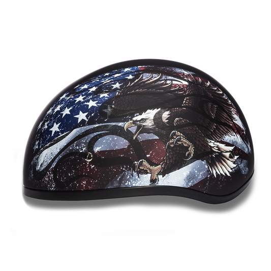 D6-USA D.O.T. DAYTONA SKULL CAP - W/ USA 1/2 Shell Helmets Virginia City Motorcycle Company Apparel 