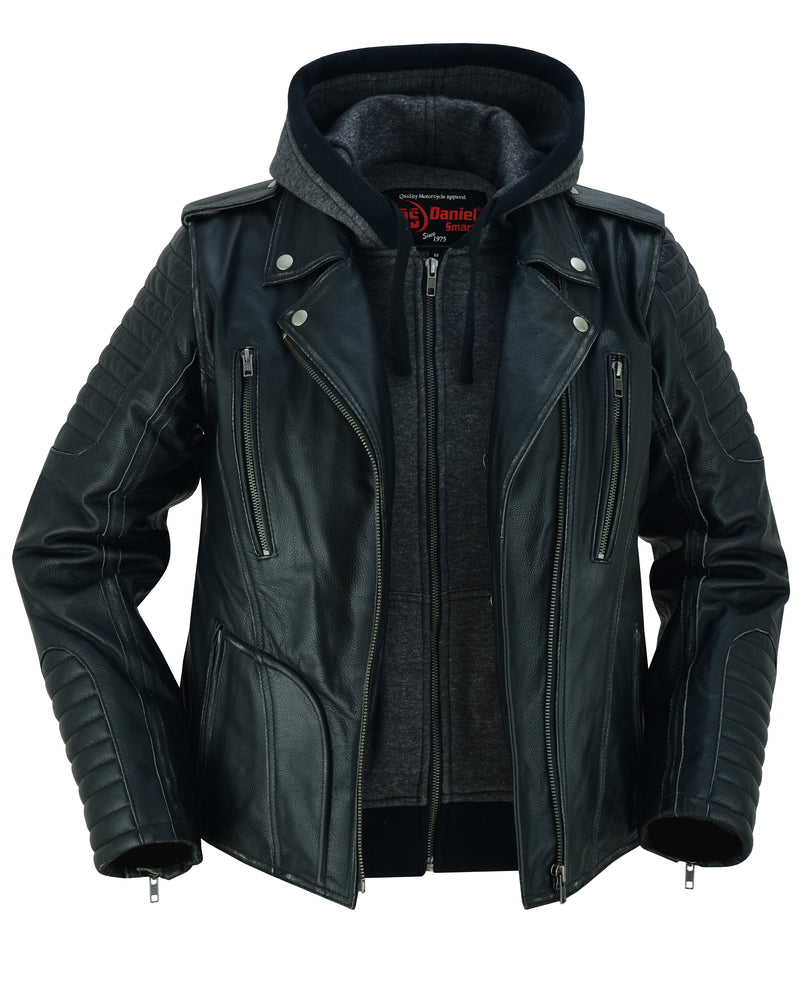 DS877 Women's M/C Jacket with Rub-Off Finish Women's Leather Motorcycle Jackets Virginia City Motorcycle Company Apparel 