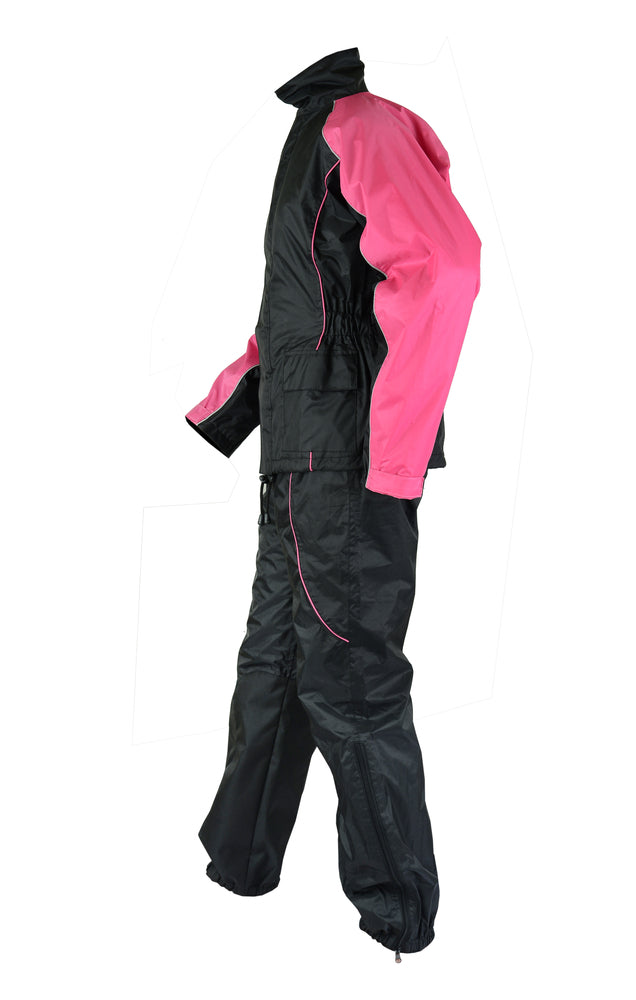 DS598PK Women's Rain Suit (Hot Pink) Rain Suits Virginia City Motorcycle Company Apparel 