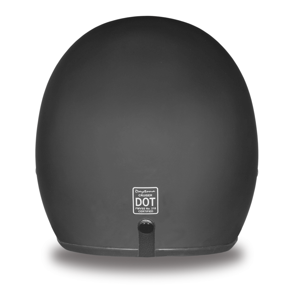 DC1-B D.O.T. DAYTONA CRUISER - DULL BLACK 3/4 Shell Helmets Virginia City Motorcycle Company Apparel 