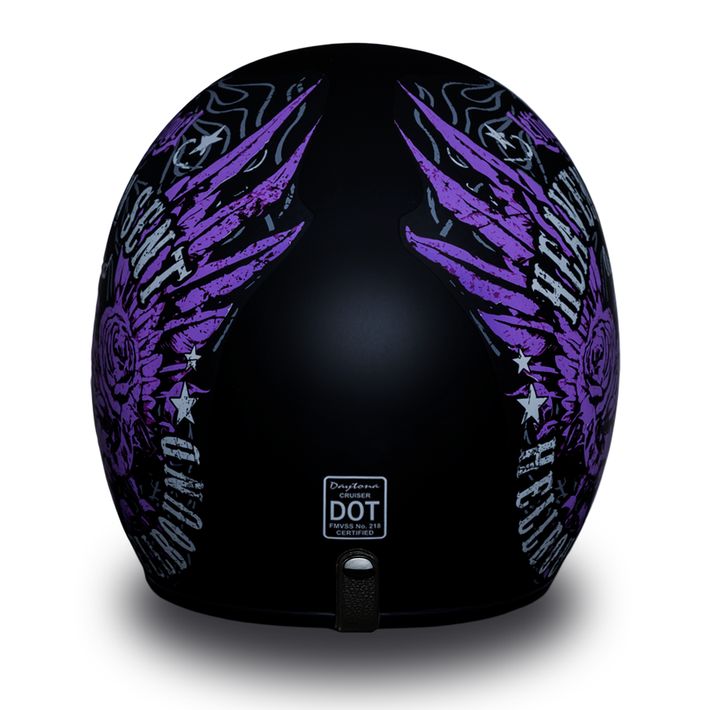 DC6-HS D.O.T. DAYTONA CRUISER - W/ HEAVEN SENT 3/4 Shell Helmets Virginia City Motorcycle Company Apparel 