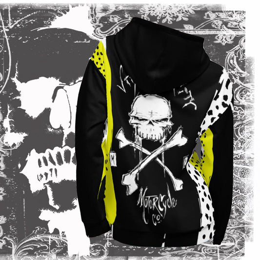 Skull & Cross Bone - Pull Over Hi-Viz Hoodie Hoodie Virginia City Motorcycle Company Apparel