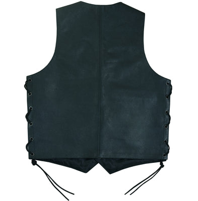 DS1726 Kids Traditional Style Side Lace Vest Kid's Leather Virginia City Motorcycle Company Apparel 