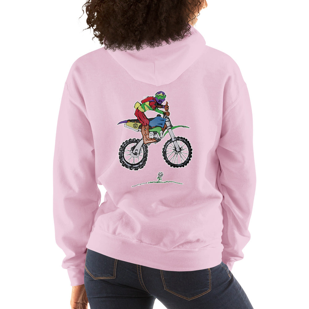 Just Riding - Ladies Dirt Bike Hoodie Hoodie Virginia City Motorcycle Company Apparel