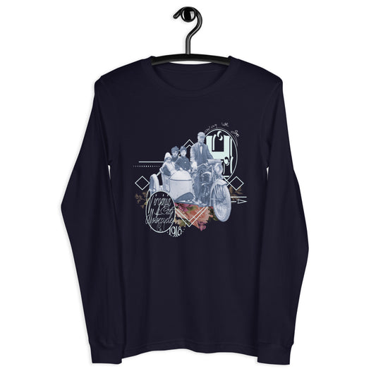 Away We Go - 1918 Excelsior - Long Sleeve Tee Ladies Long Sleeve Virginia City Motorcycle Company Apparel