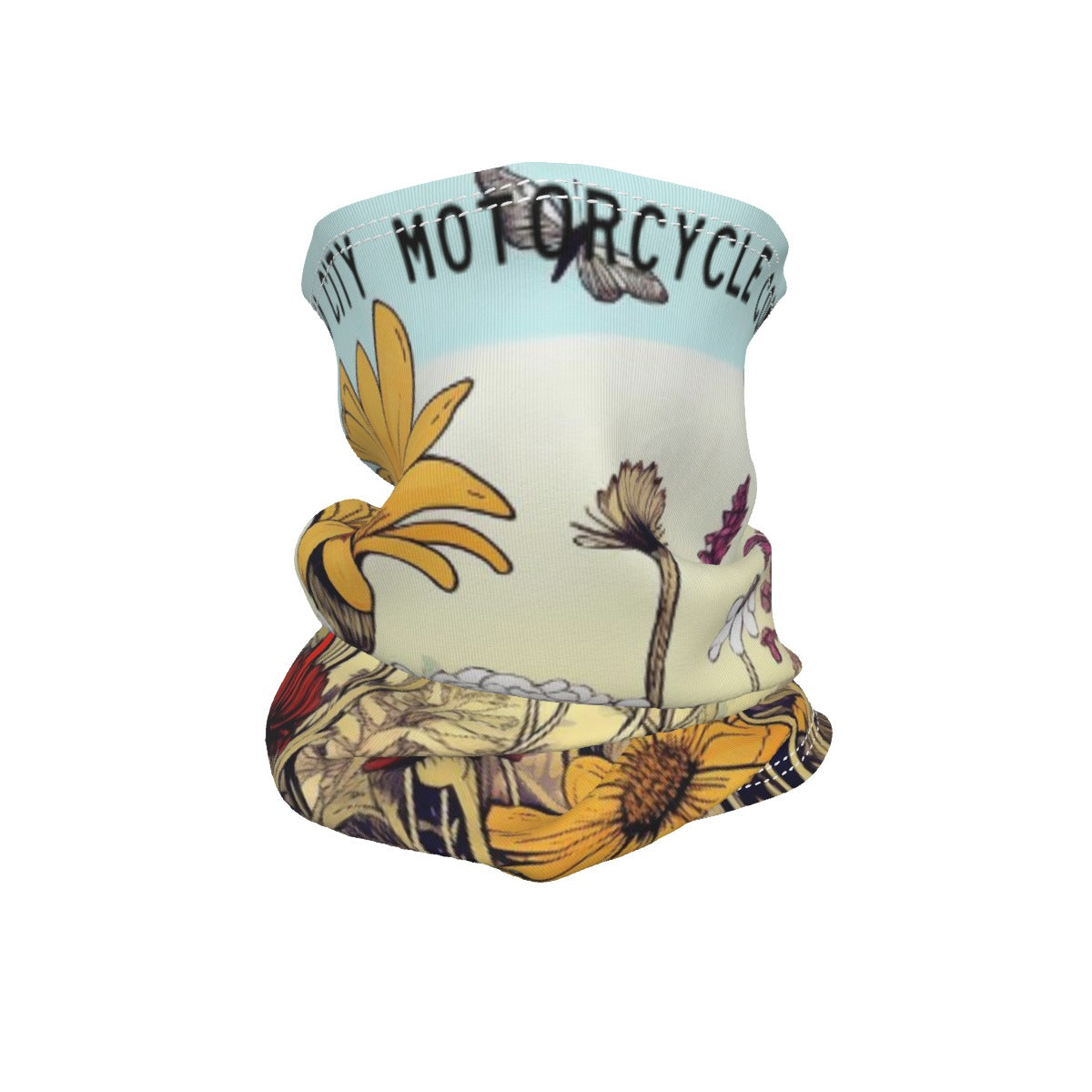 Neck Gaiter with Rustic Wildflowers, Thin & Cool for Summer Head/Neck/Sleeve Gear Virginia City Motorcycle Company Apparel in Nevada USA