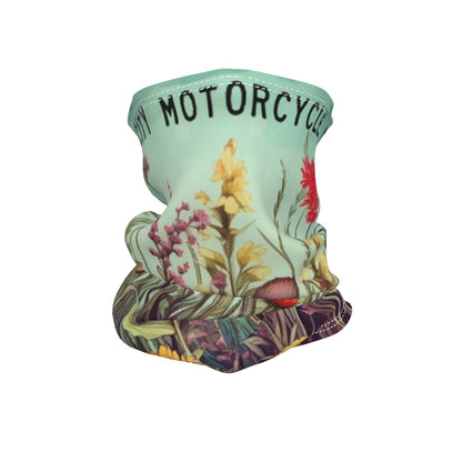 Neck Gaiter with Multi-Colored Wildflowers Print - Lightweight & Breathable for Summer Half Facemasks Virginia City Motorcycle Company Apparel in Nevada USA