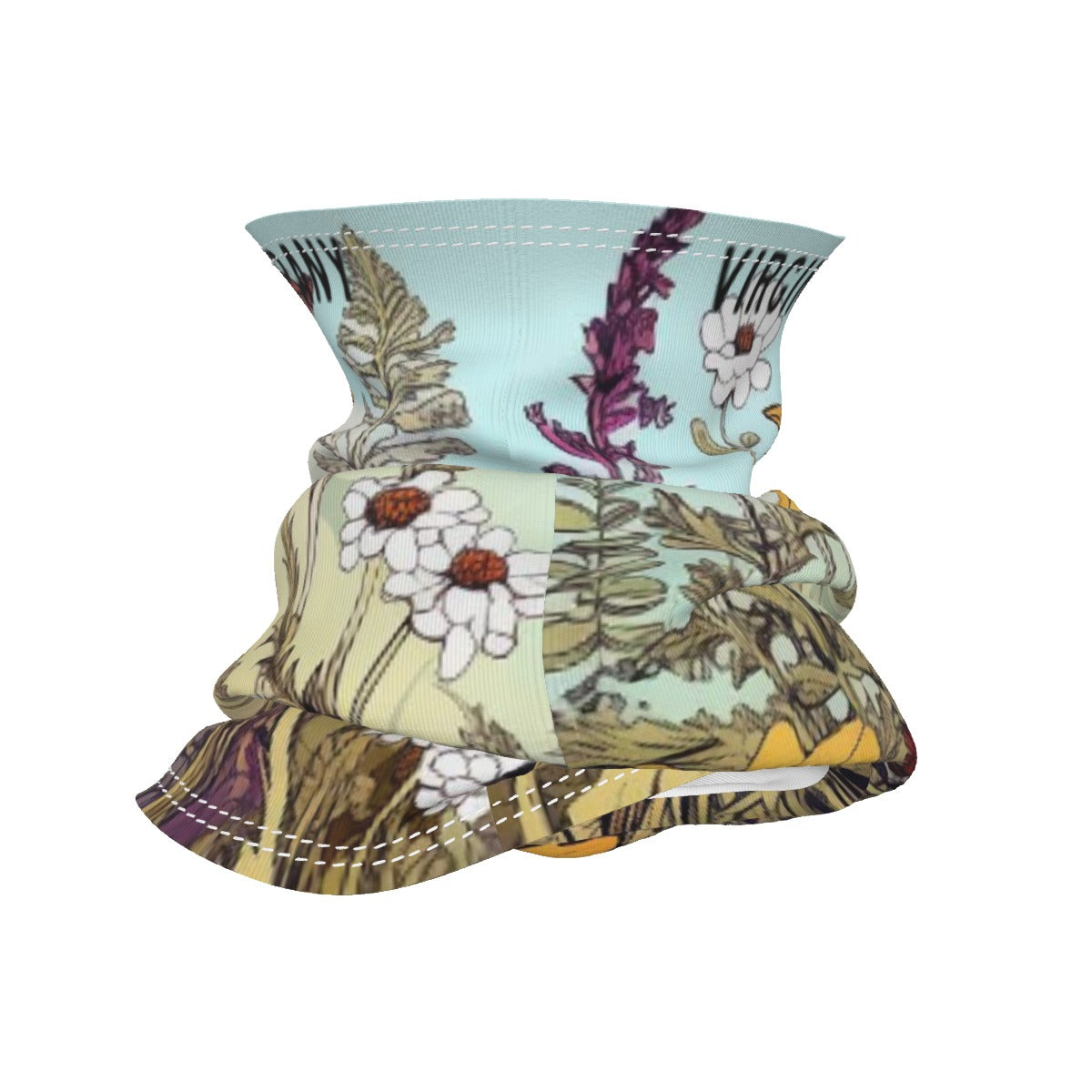Neck Gaiter with Rustic Wildflowers, Thin & Cool for Summer Head/Neck/Sleeve Gear Virginia City Motorcycle Company Apparel in Nevada USA
