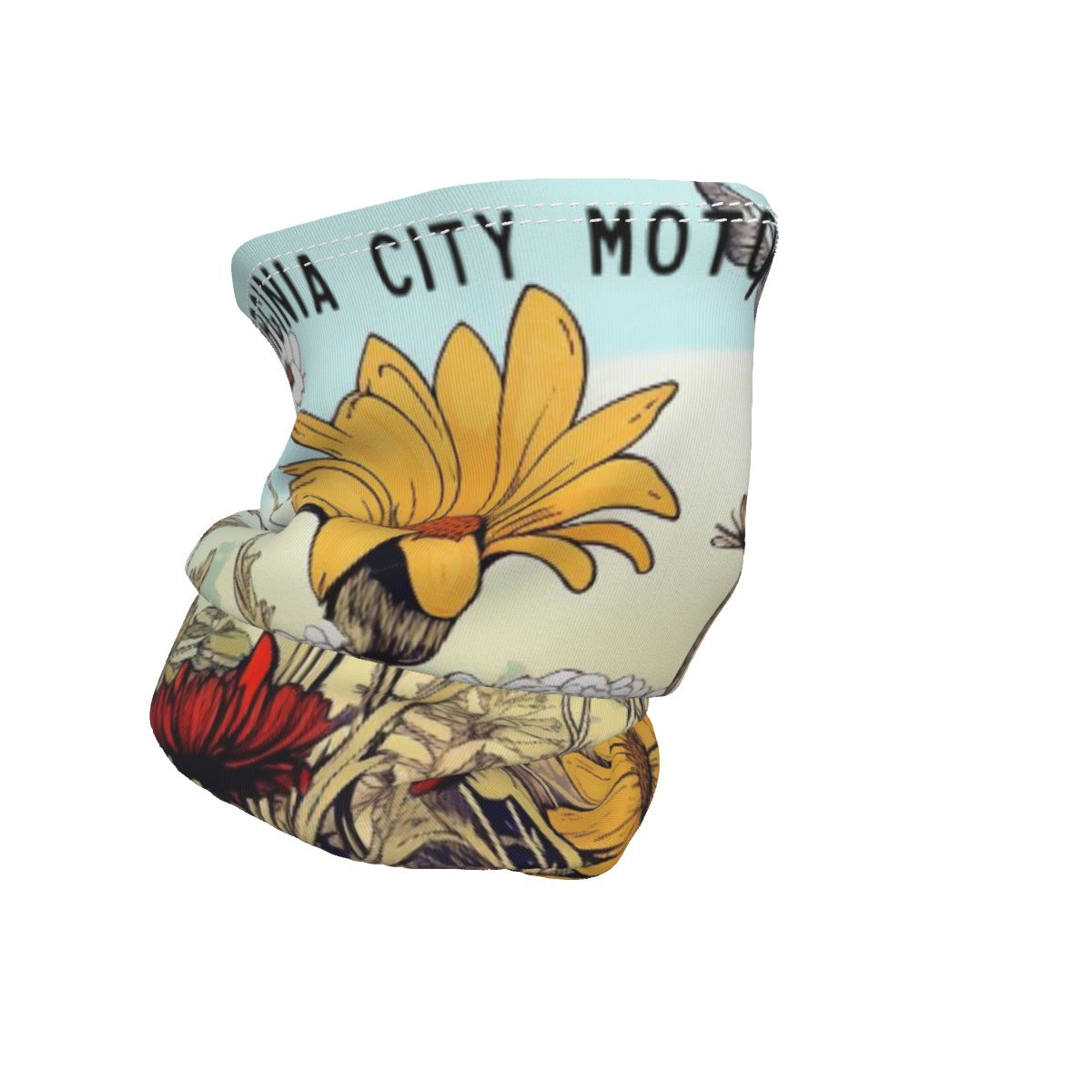 Neck Gaiter with Rustic Wildflowers, Thin & Cool for Summer Head/Neck/Sleeve Gear Virginia City Motorcycle Company Apparel in Nevada USA