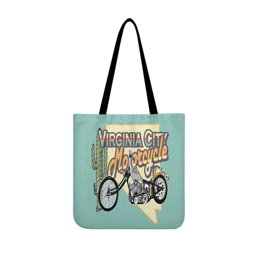 Chopper Freedom Cloth Tote | Teal with Retro Nevada Graphic | Free Shipping