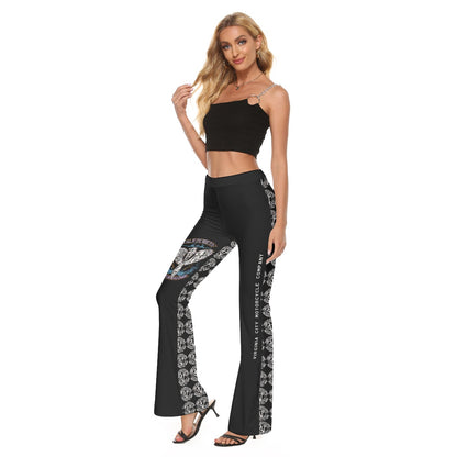 I Tell My Evil Where to Fly | Women's Flared Pants | Motorcycle Apparel