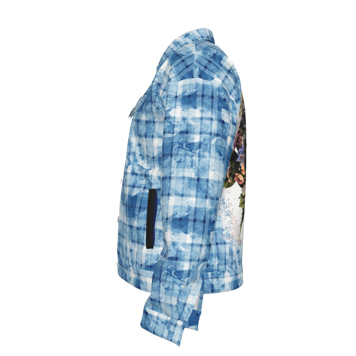 Steampunk Skull Blue Plaid Women's Jacket | VCMCo. Women's Textile Motorcycle Jackets Virginia City Motorcycle Company Apparel in Nevada USA
