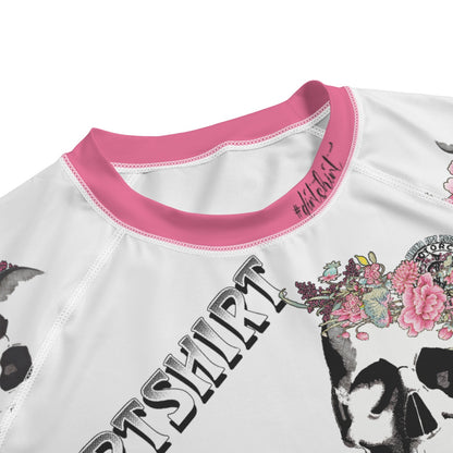 Girl's Pink Flower Skull #dirtshirt T-Shirt vcgp Virginia City Motorcycle Company Apparel in Nevada USA