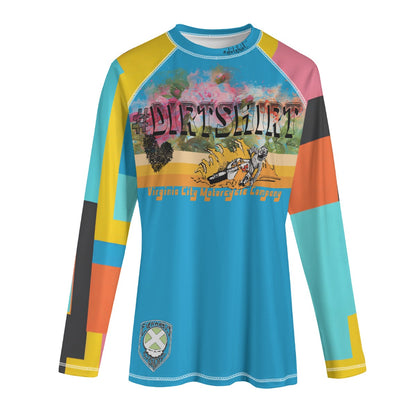 #dirtshirt Ladies Long Sleeve Riding Shirt vcgp Virginia City Motorcycle Company Apparel in Nevada USA