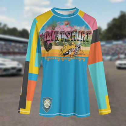 #dirtshirt Ladies Long Sleeve Riding Shirt vcgp Virginia City Motorcycle Company Apparel in Nevada USA