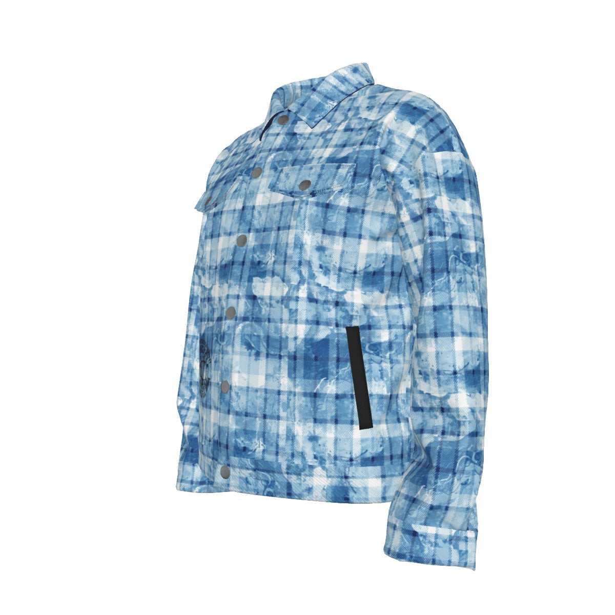 Steampunk Skull Blue Plaid Women's Jacket | VCMCo. Women's Textile Motorcycle Jackets Virginia City Motorcycle Company Apparel in Nevada USA