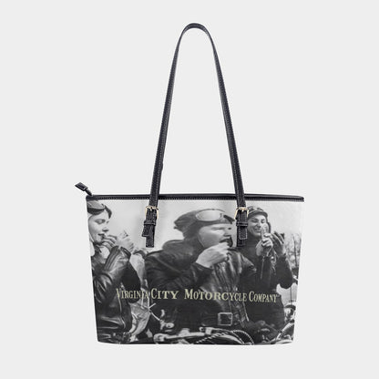 Lipstick Ladies Premium Tote Bag  Virginia City Motorcycle Company Apparel in Nevada USA