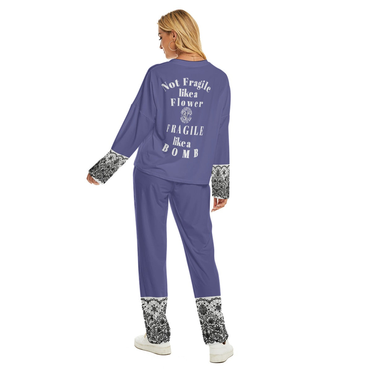 Fragile Like A Bomb Blue Loungewear Set | VCMCo.  Virginia City Motorcycle Company Apparel in Nevada USA
