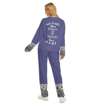 Fragile Like A Bomb Blue Loungewear Set | VCMCo.  Virginia City Motorcycle Company Apparel in Nevada USA