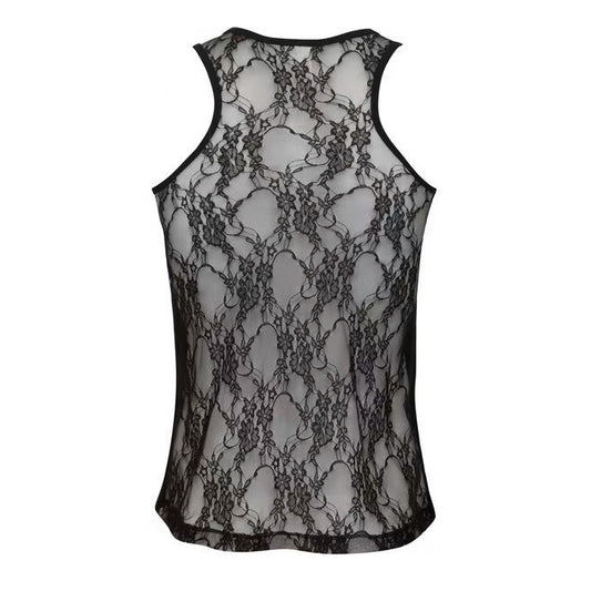 Black Beauty Women's Lace Back Tank  Virginia City Motorcycle Company Apparel in Nevada USA