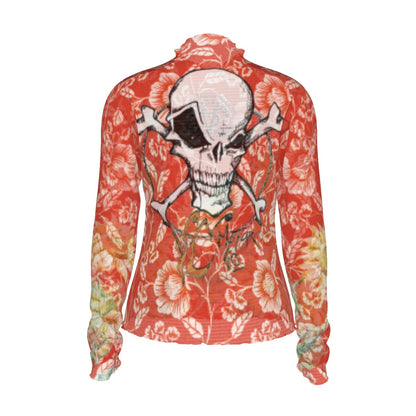 Sunflower Women's Long Sleeve Mesh Shirt  Virginia City Motorcycle Company Apparel in Nevada USA